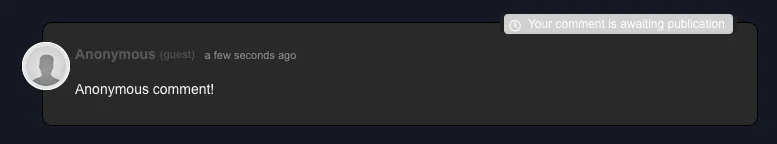 Comment left by anonymous user